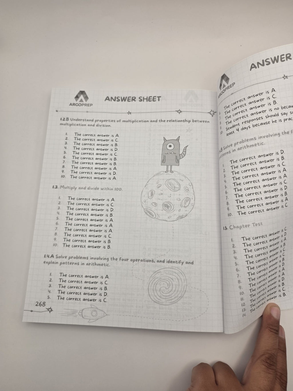 ArgoPrep Introducing Math! Grade 3 Workbook Study Guide 268 pages (New)