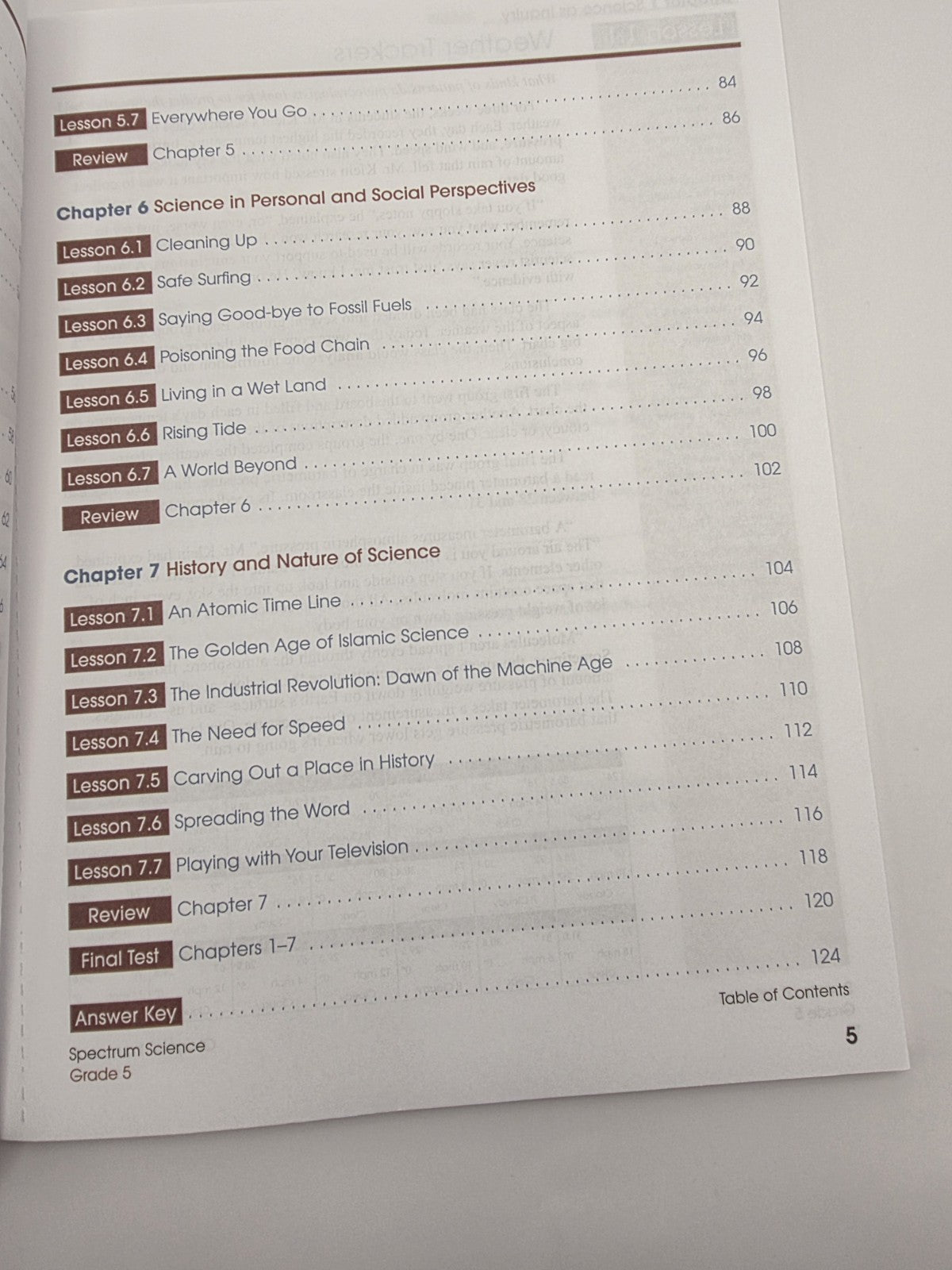 Carson-Dellosa Spectrum Science Grade 5 Workbook with Answer Key Paperback (New)