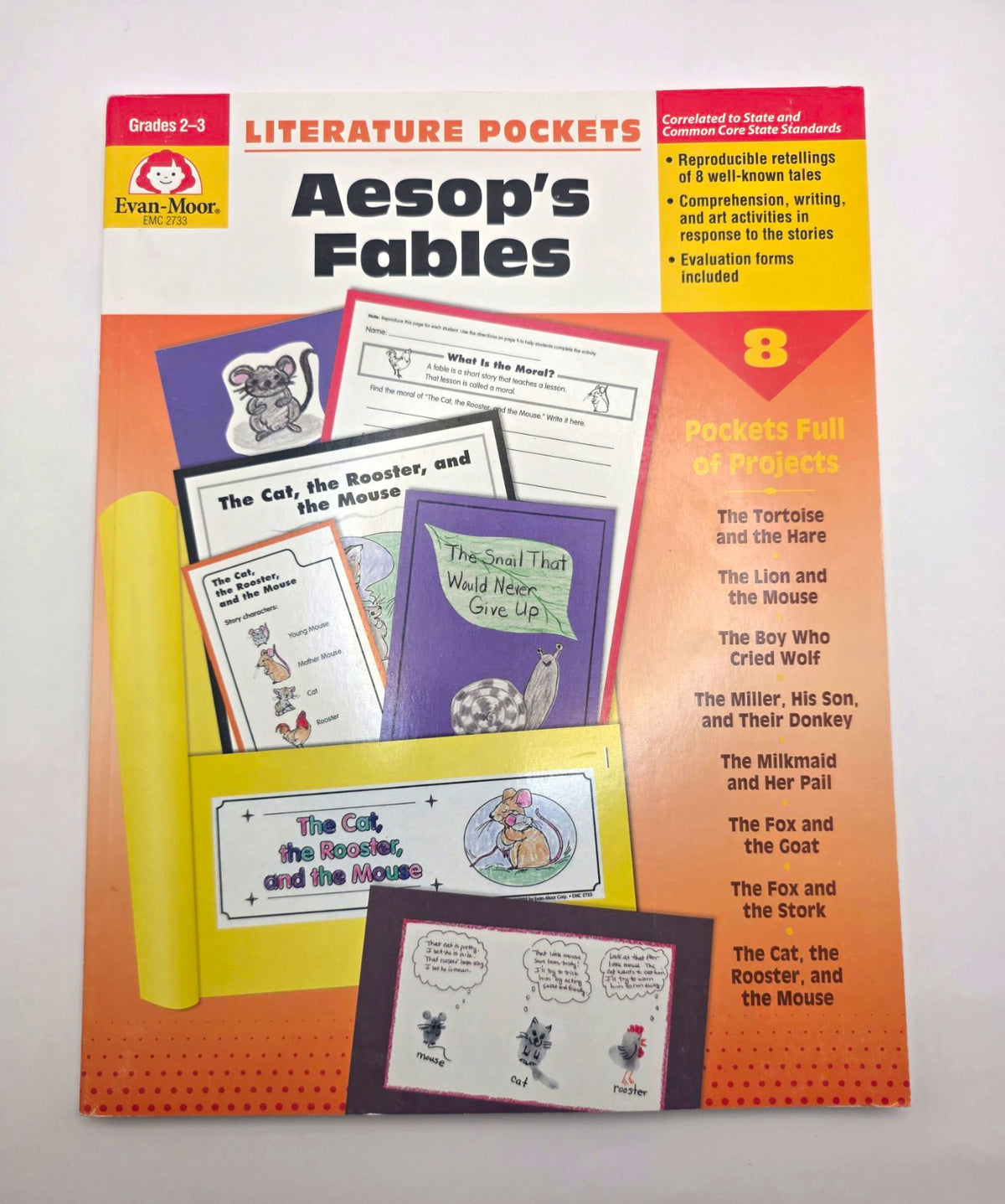 Evan-Moor Literature Pockets Aesop's Fables Workbook 96pg (New)