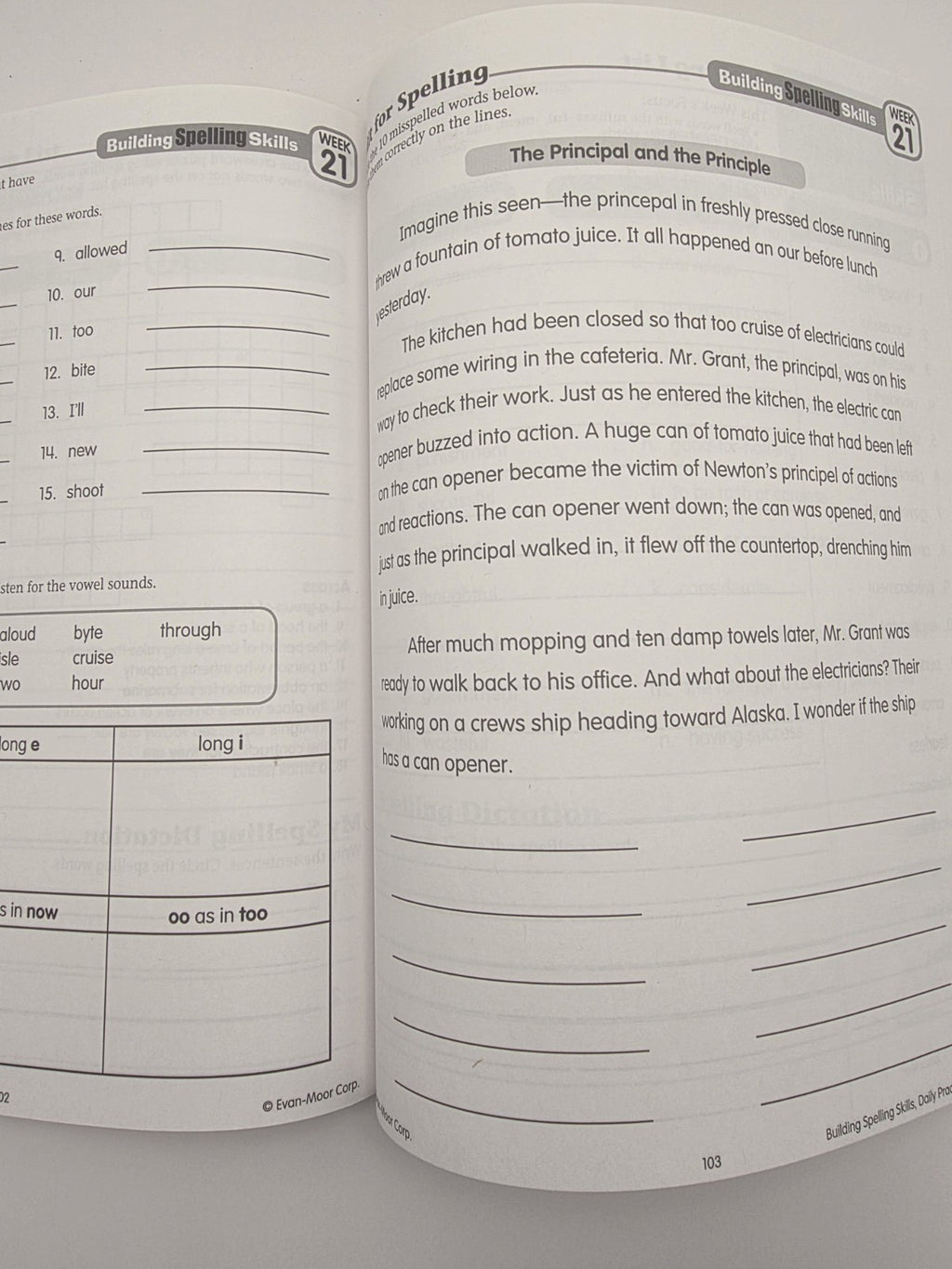 Evan-Moor Daily Practice Building Spelling Skills Grade 5 (New)