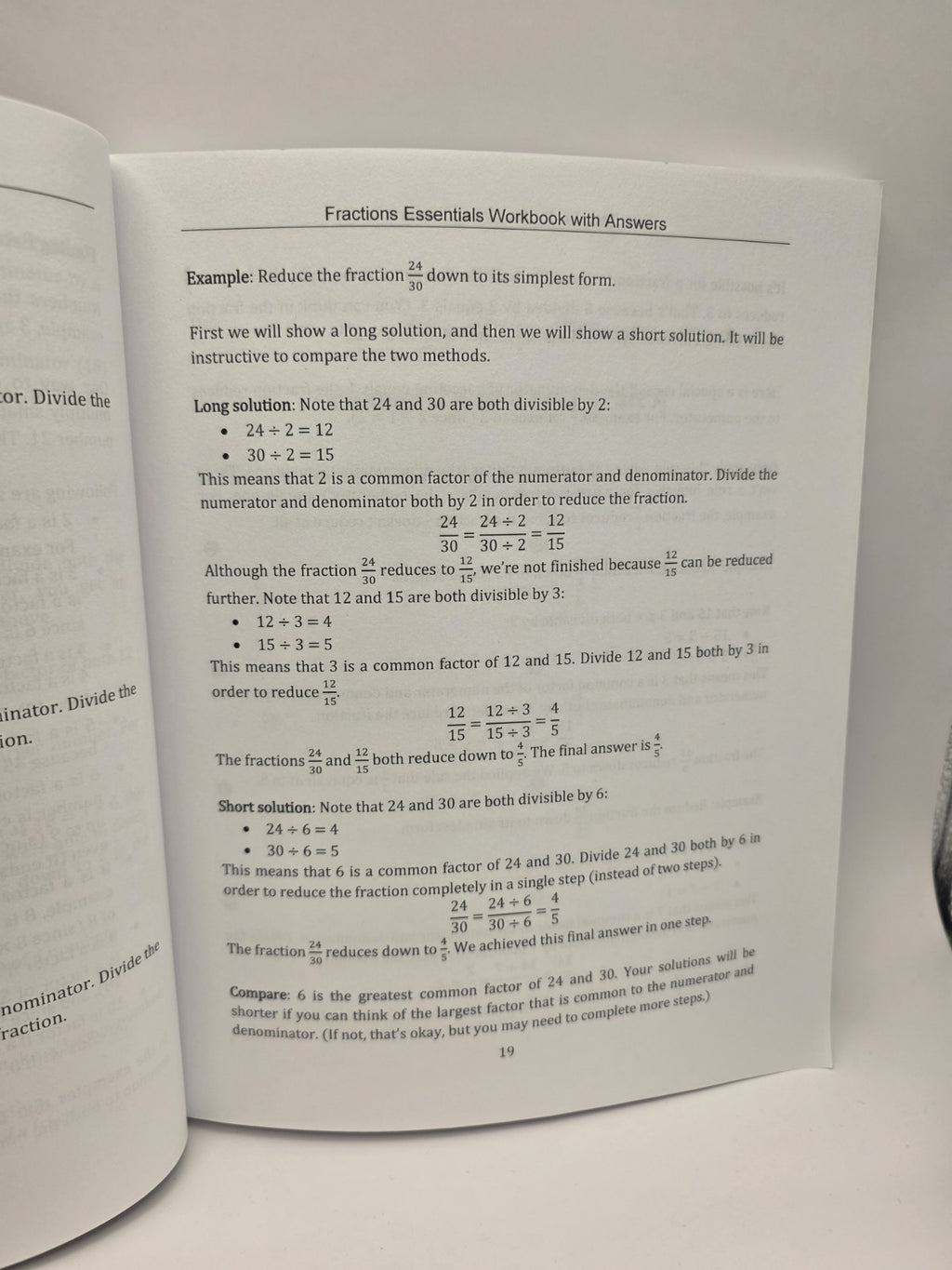 Fractions Essentials Workbook with Answer Key Chris McMullen (New)