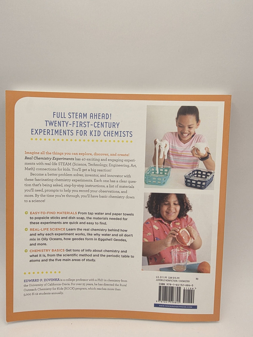 Real Chemistry Experiments: 40 STEAM Activities for Kids (New)
