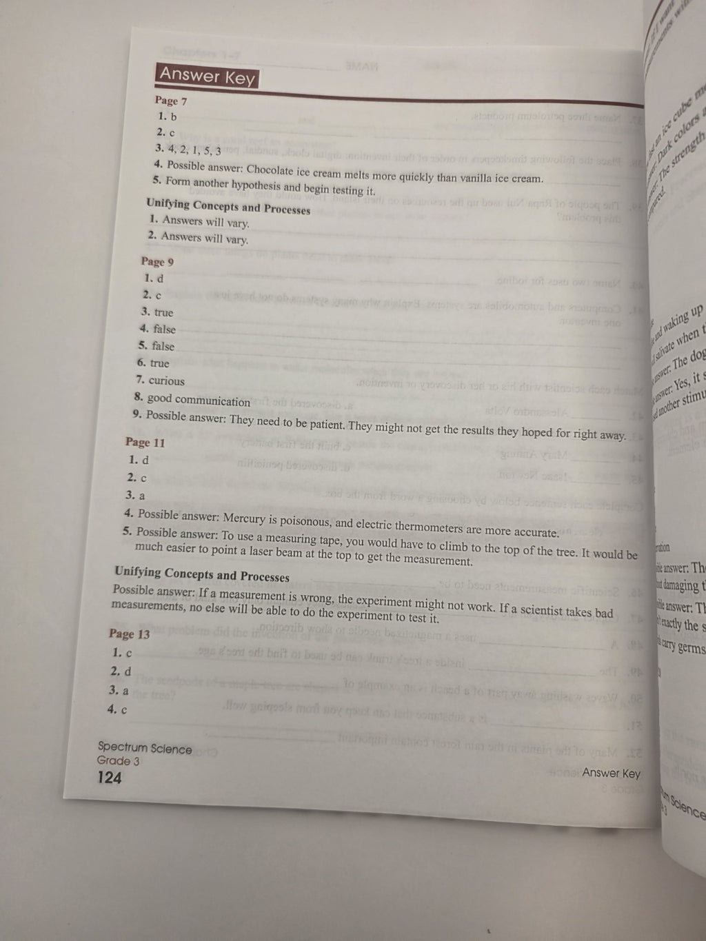 Spectrum Science Grade 3 Workbook with Answer Key Carson-Dellosa (New)
