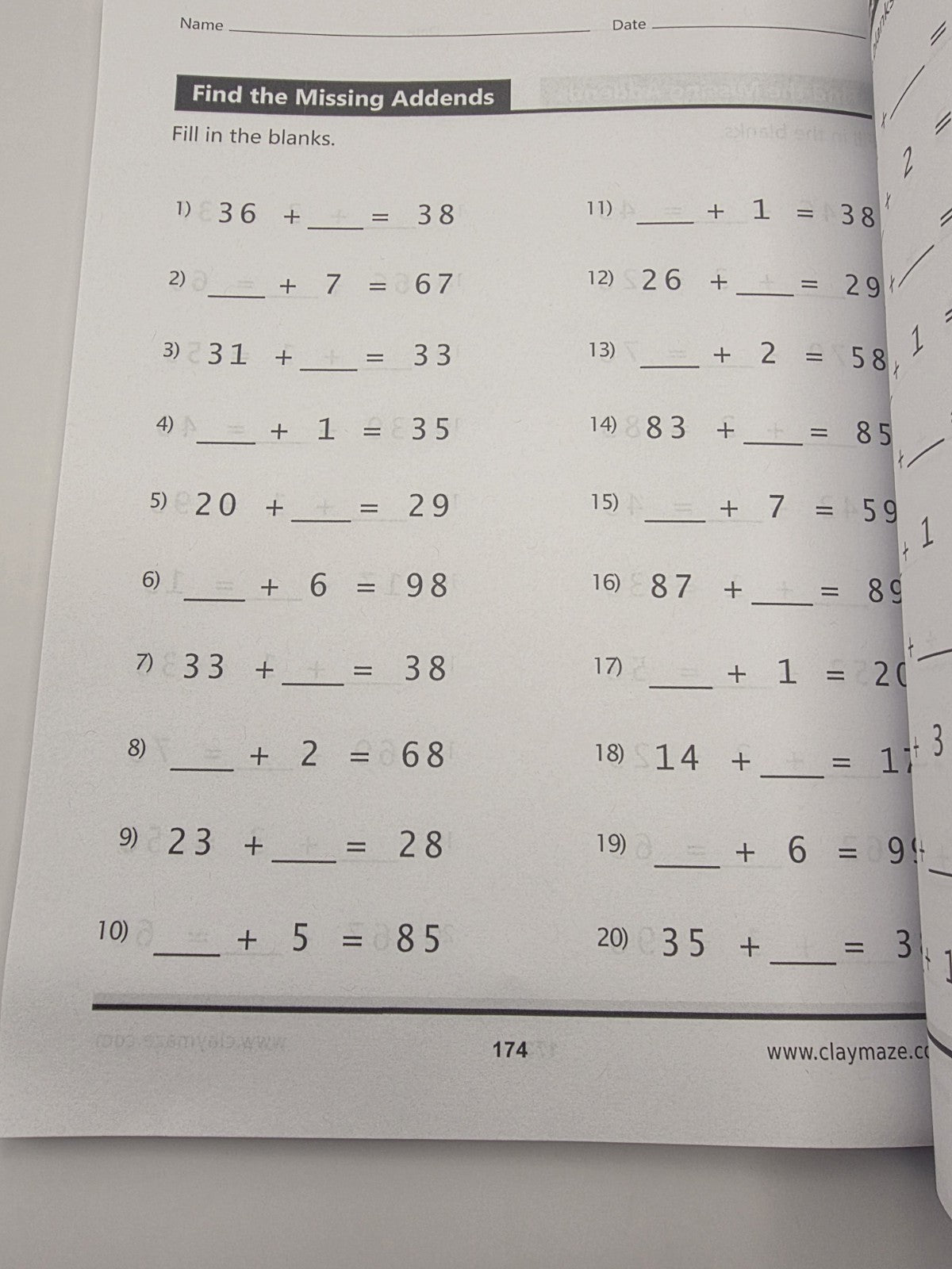 Claymaze Big Book of Math Practice Problems Addition & Subtraction Gr 1-3 (New)