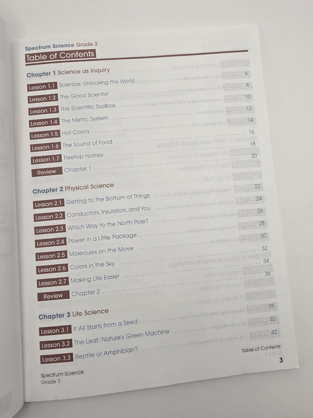 Spectrum Science Grade 3 Workbook with Answer Key Carson-Dellosa (New)