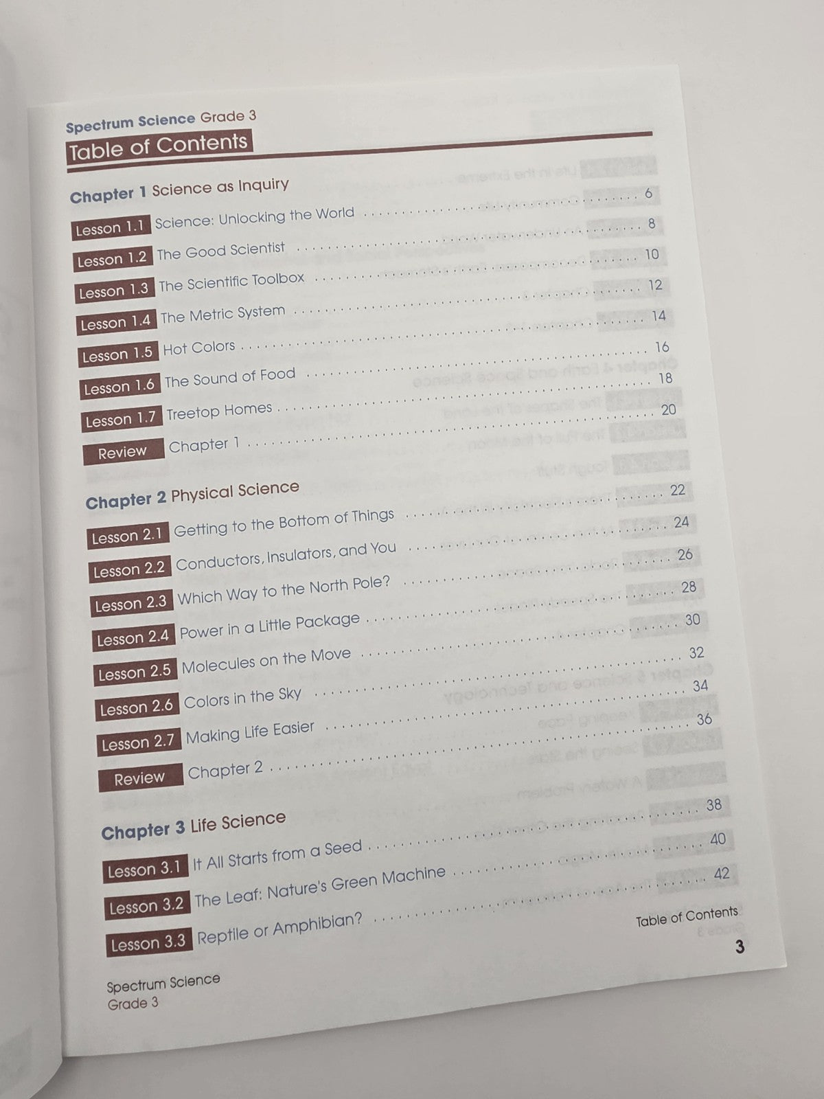 Spectrum Science Grade 3 Workbook with Answer Key Carson-Dellosa (New)