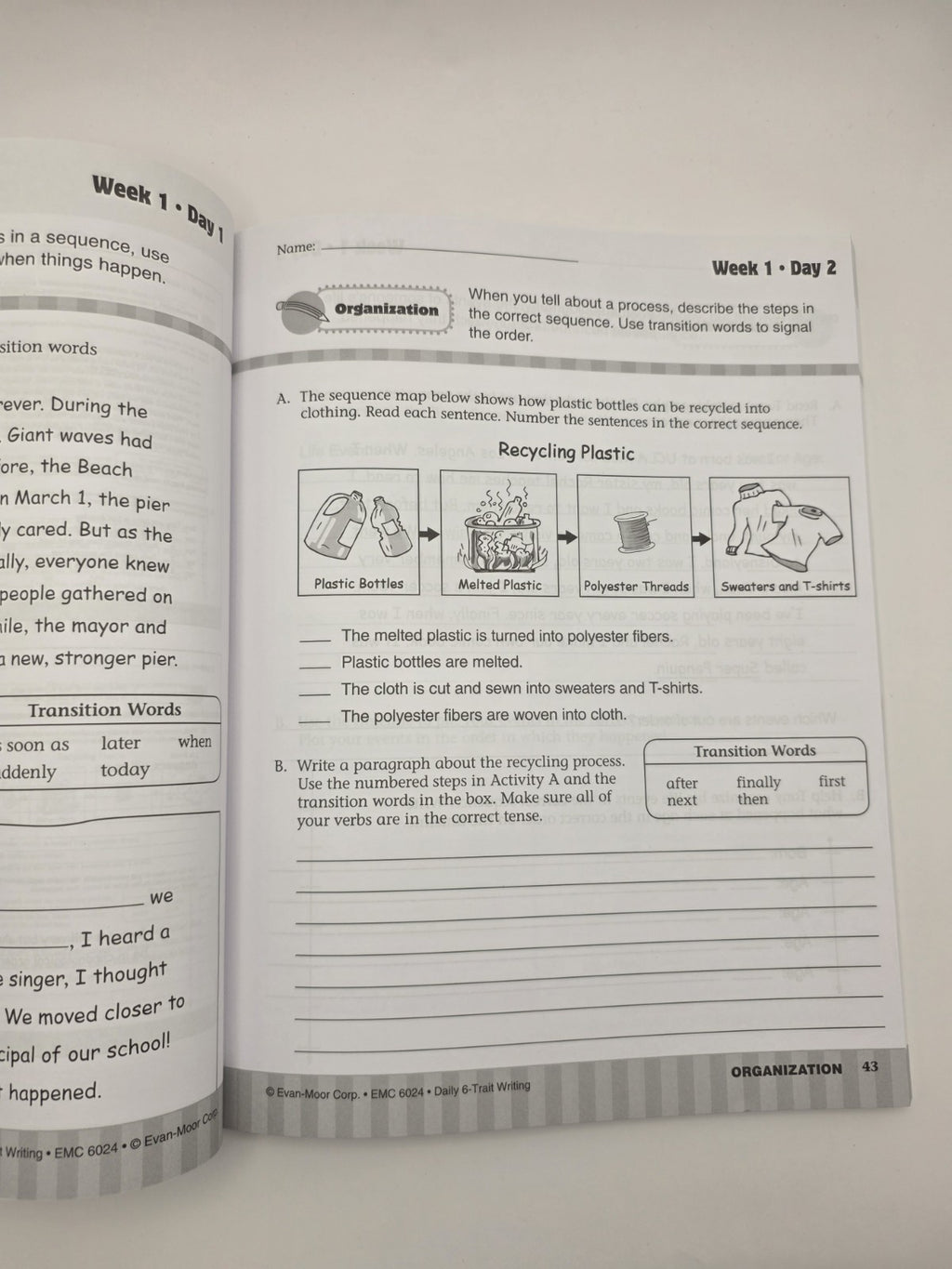Evan-Moor Daily 6-Trait Writing Grade 4 Workbook (New)