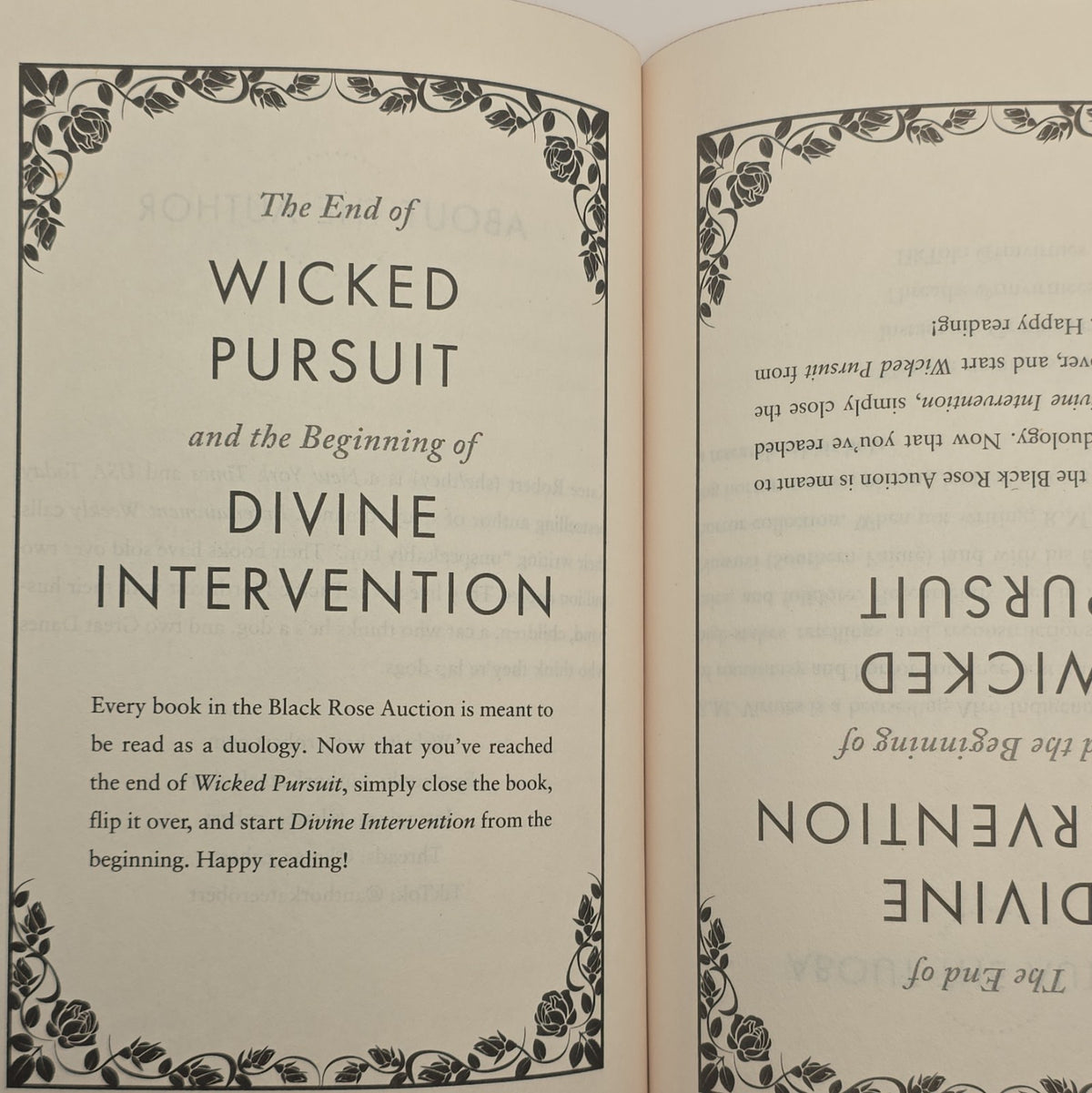 Black Rose Auction: Wicked Pursuit / Divine Intervention Robert & Virtues