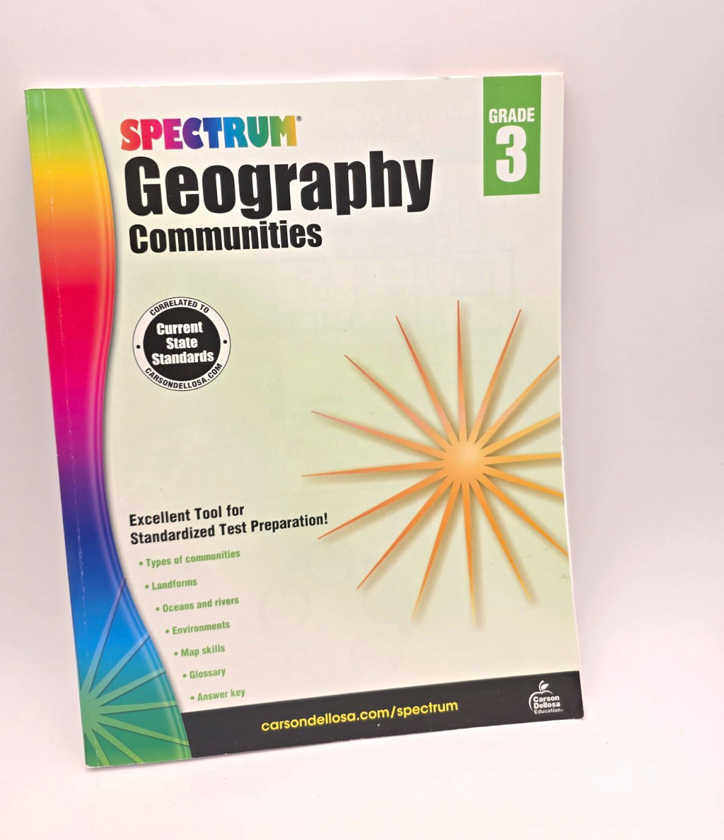 Spectrum Geography Communities Grade 3 Workbook with Answer Key 123 Pages (New)