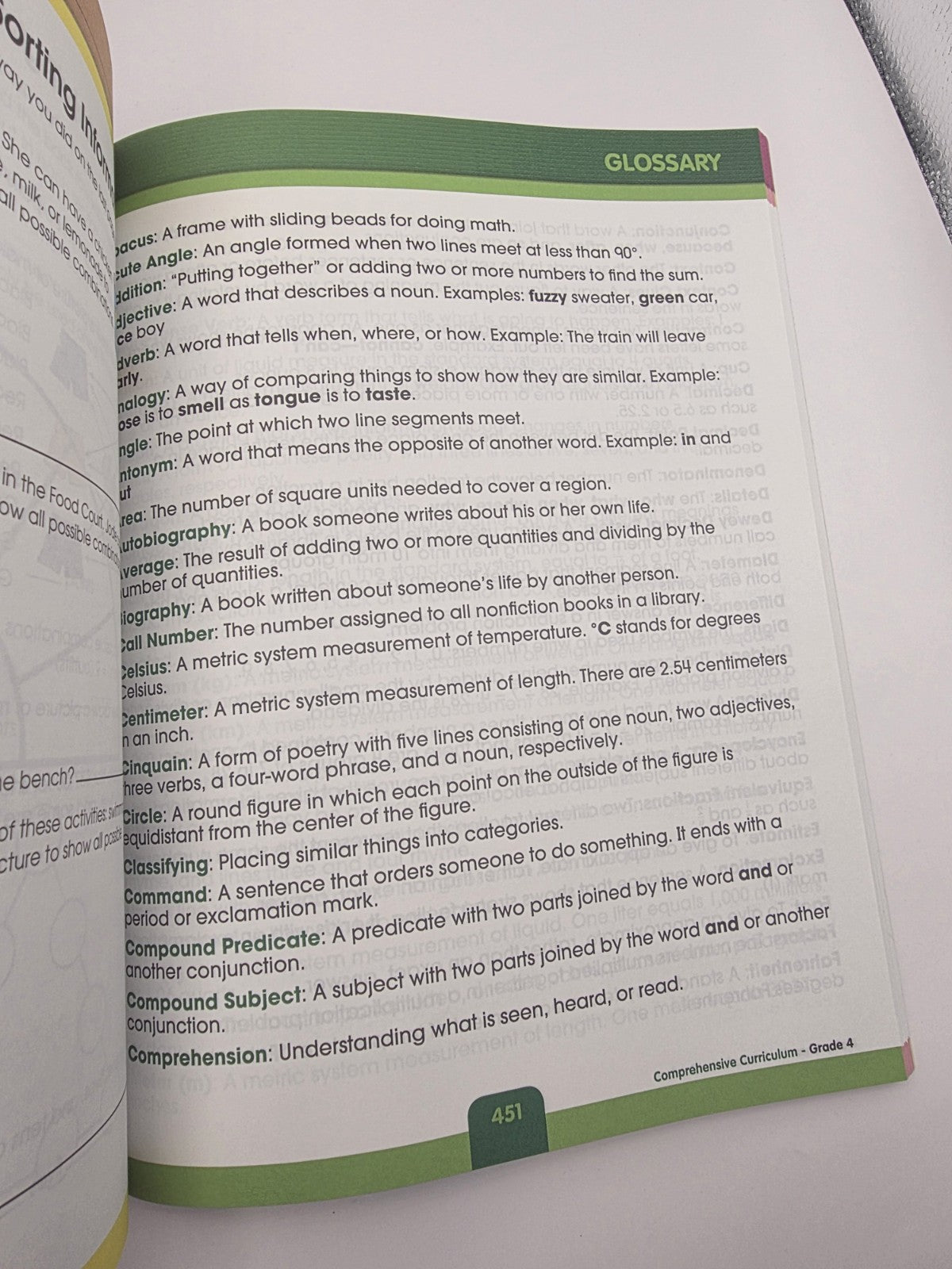 Carson-Dellosa Comprehensive Curriculum Basic Skills Grade 4 w/ Answer Key (New)