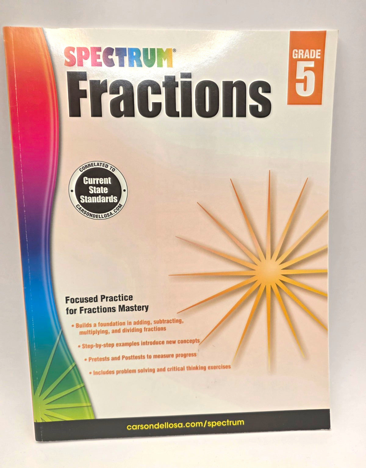 Spectrum Fractions Grade 5 Math Workbook Paperback 96 Pages (New)