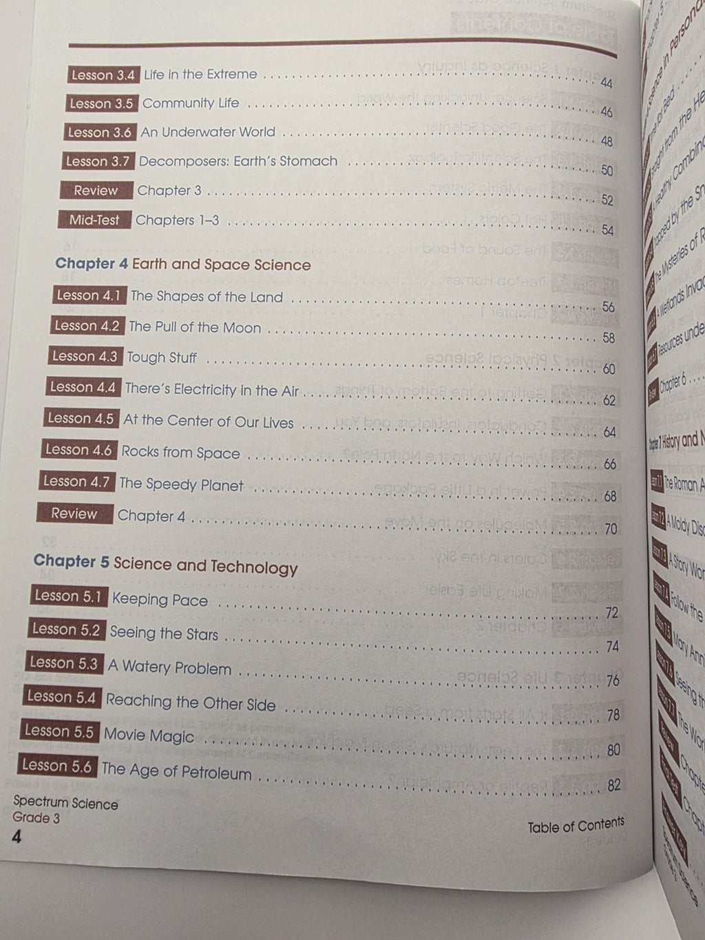 Spectrum Science Grade 3 Workbook with Answer Key Carson-Dellosa (New)