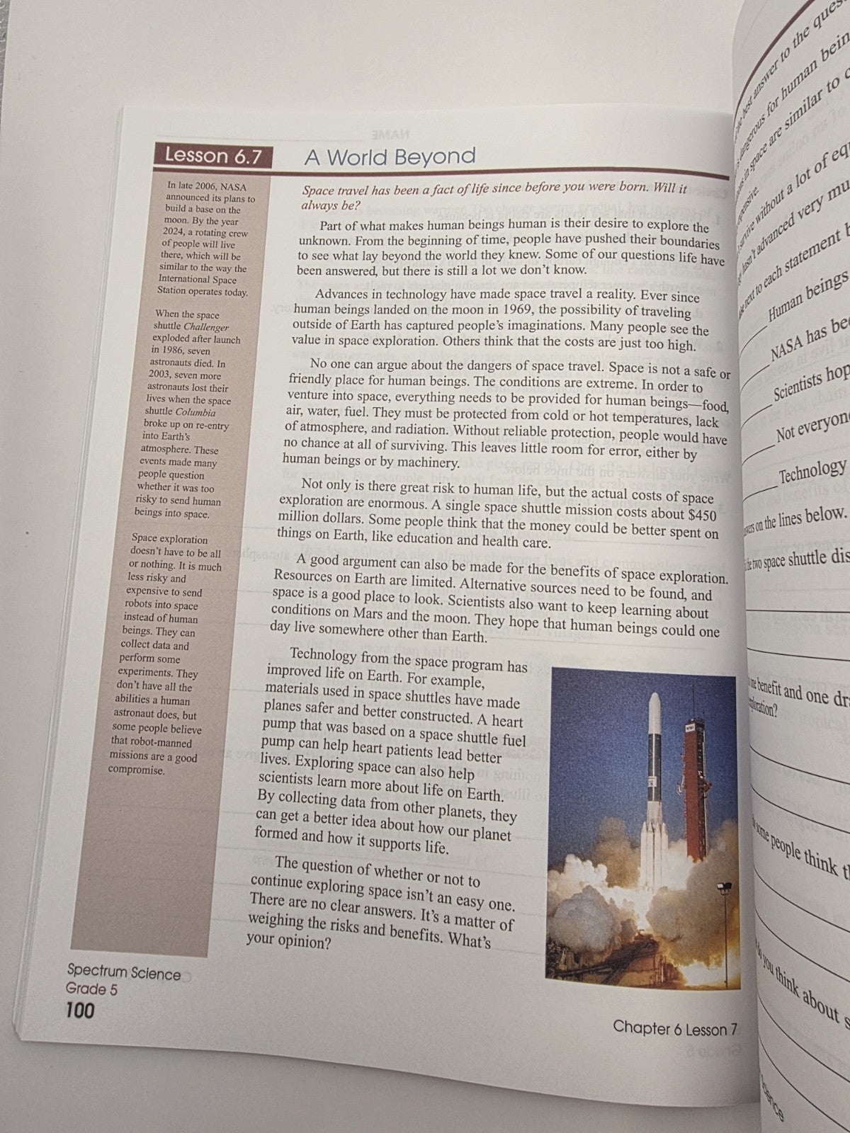 Carson-Dellosa Spectrum Science Grade 5 Workbook with Answer Key Paperback (New)