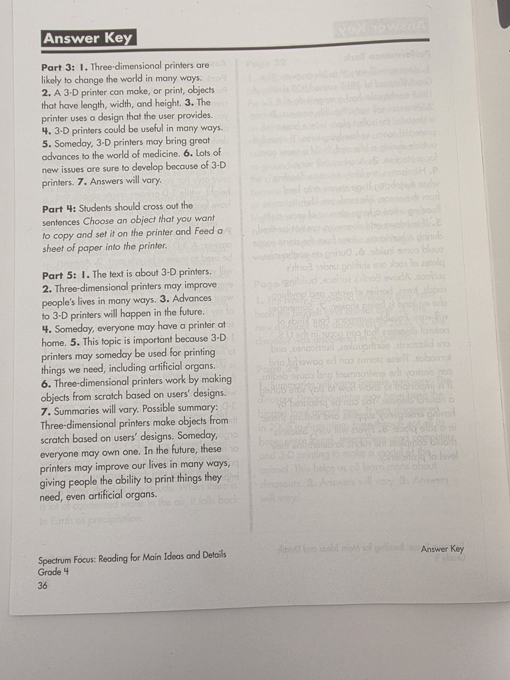 Spectrum Focus Reading Main Ideas & Details Info Text Grade 4 (New)