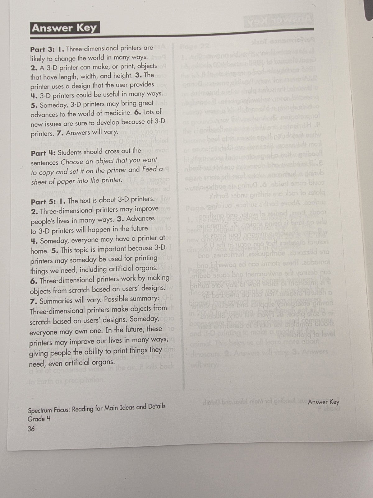 Spectrum Focus Reading Main Ideas & Details Info Text Grade 4 (New)