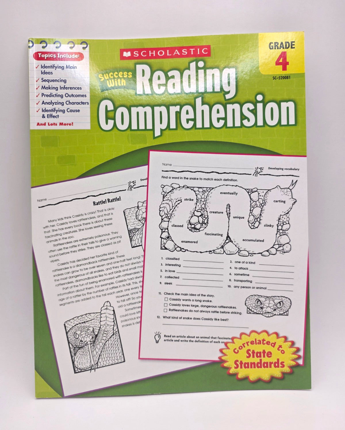 Scholastic Success With Reading Comprehension Grade 4 Workbook (New)